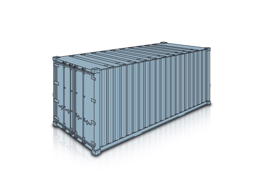 Container 20 piedi nel piazzale Perullo