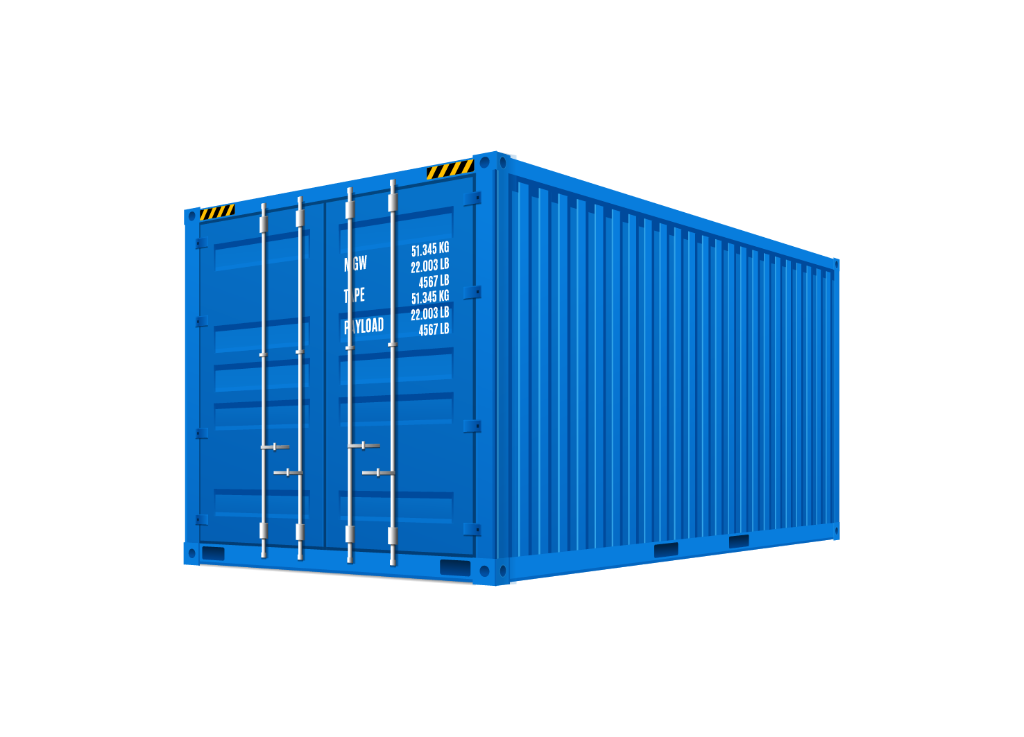 Container 20 piedi nel piazzale Perullo